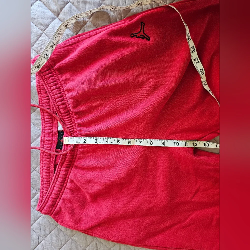 Jordan Red Cotton Loose Fit‎ Casual Sporty Outdoor Track Jogger Pants Sz M